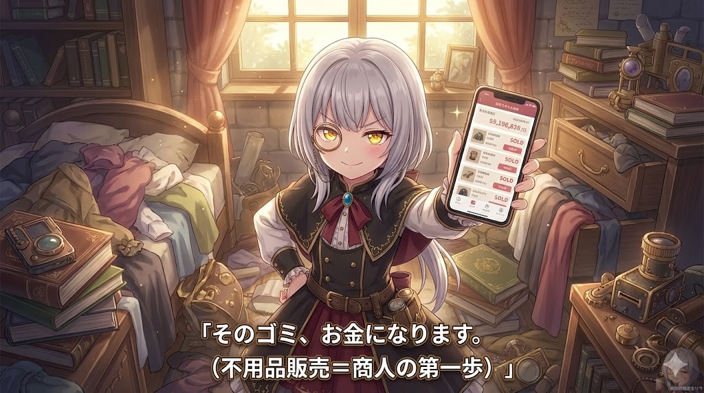 貴方の部屋はゴミ屋敷ですか？ いいえ「宝の山」です。メルカリで「商売の基本」を学びなさい