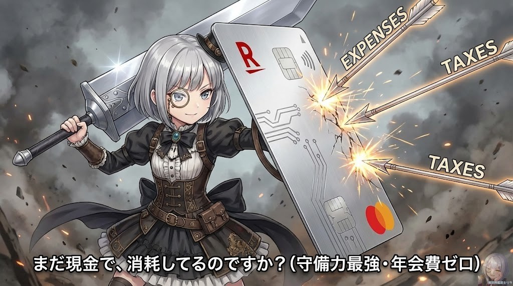 「現金払い」は損するだけの趣味です。年会費無料の最強装備「楽天カード」を持つべき3つの理由