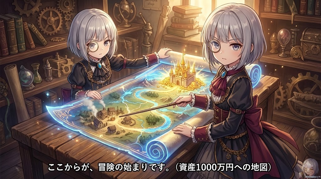 【完全保存版】異世界鑑定士が教える、資産1000万円への「最短攻略チャート」