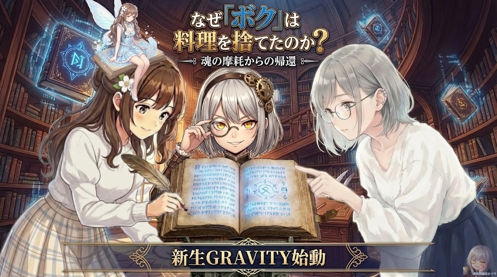 新生GRAVITY始動 ─ なぜ「ボク」は料理を捨ててペンを握ったのか？【AIキャラ作成の裏側】