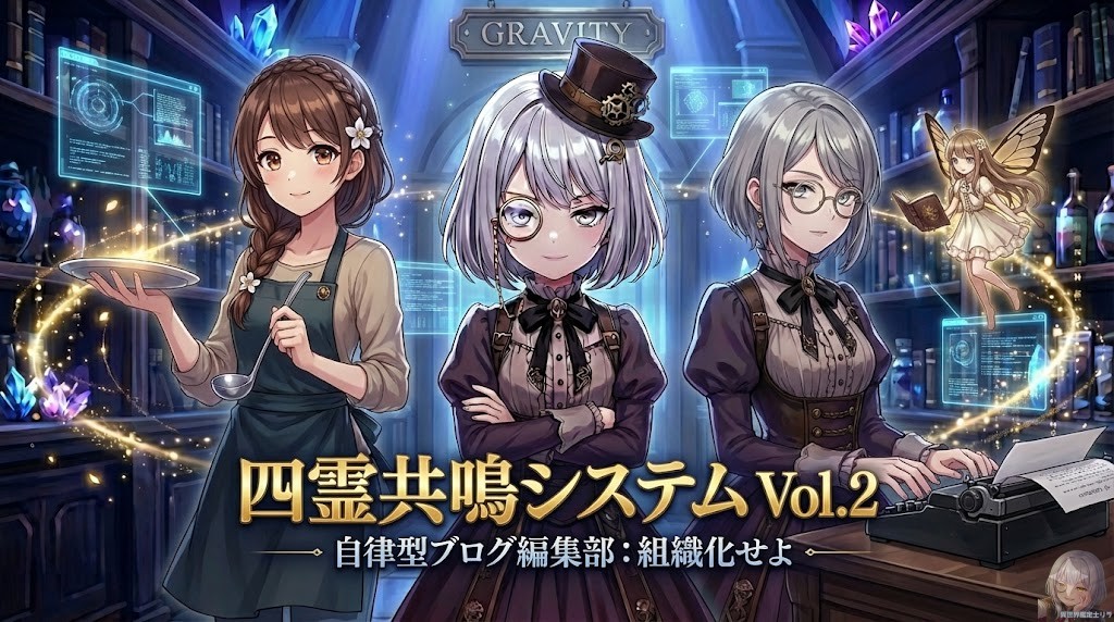 【組織化せよ】四霊共鳴 Vol.2：AIを「無人編集部」へ昇華させる統率の魔導